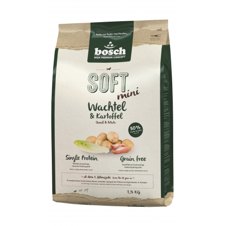 bosch MINI SOFT+ Quail & Potato (putpelė) 2.5kg